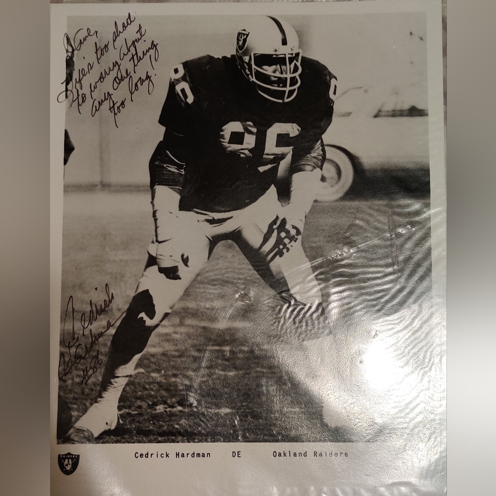 1980 Black and White Oakland Raiders Art Photography 2 Piece